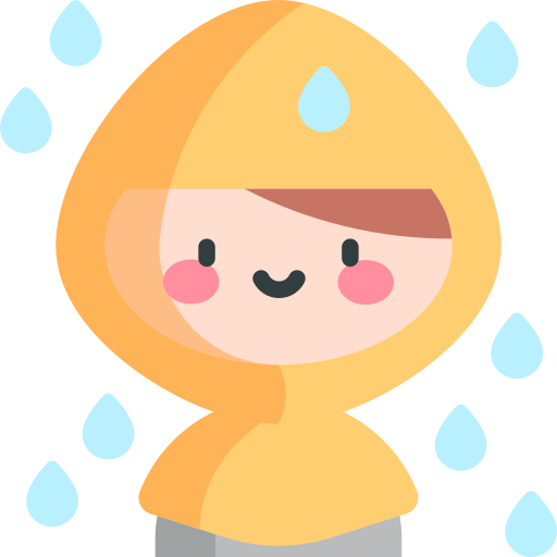 Rain Kawaii Flat icon