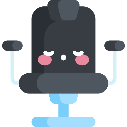 Barber chair Kawaii Flat icon