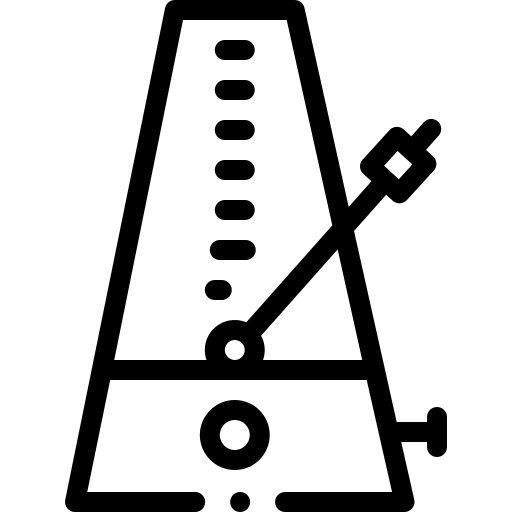 métronome Detailed Rounded Lineal Icône