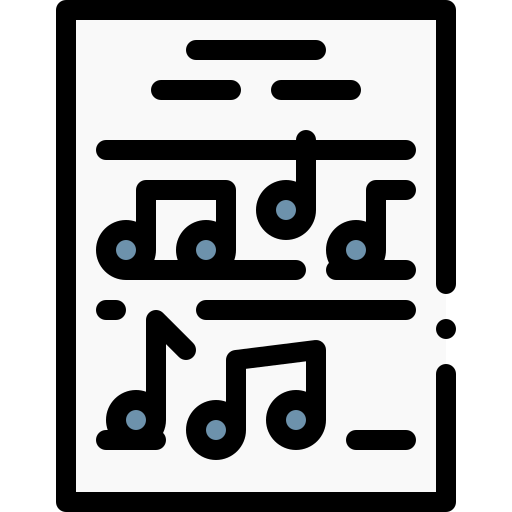 Music notes Detailed Rounded Lineal color icon