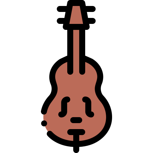 violonchelo Detailed Rounded Lineal color icono