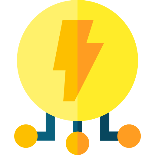 전기 Basic Straight Flat icon