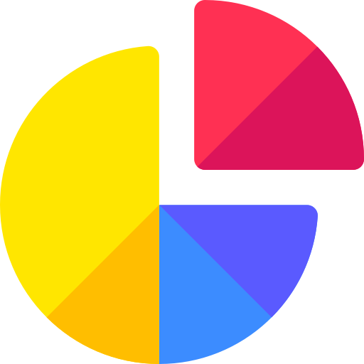 円グラフ Basic Rounded Flat icon