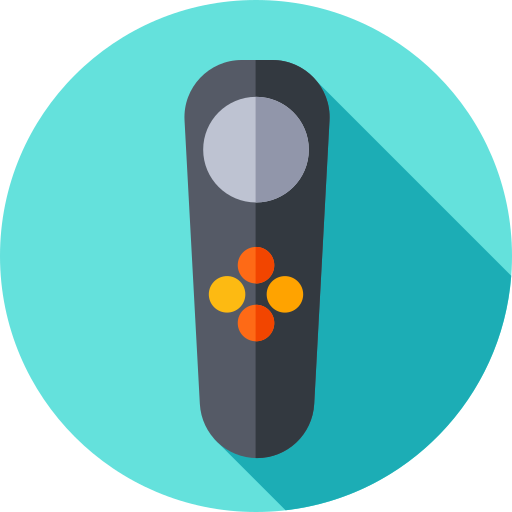 control remoto Flat Circular Flat icono