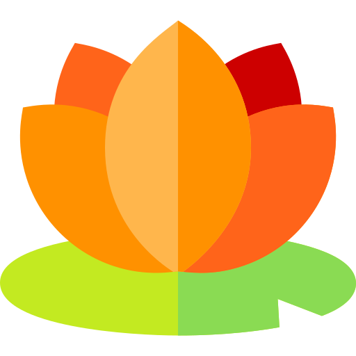 Lotus flower Basic Straight Flat icon