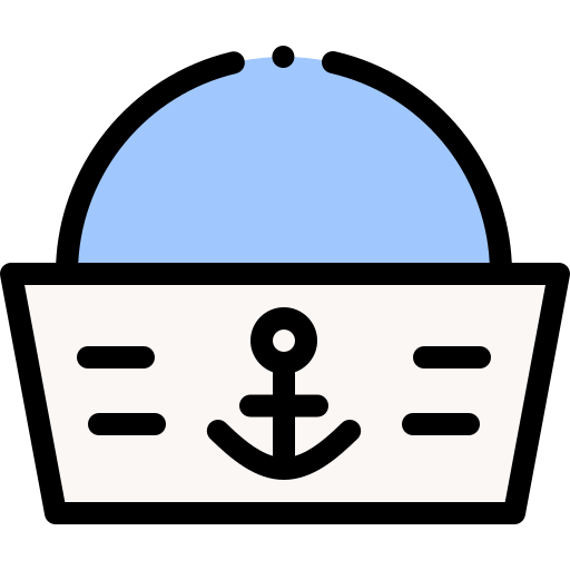 berretto da marinaio Detailed Rounded Lineal color icona