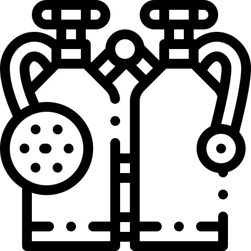 scaphandre autonome Detailed Rounded Lineal Icône