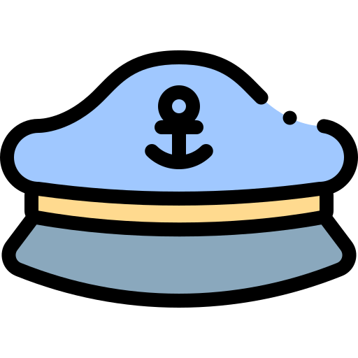 Sailor hat Detailed Rounded Lineal color icon