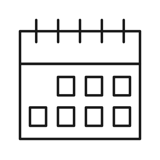 Calendar Generic Thin Outline icon