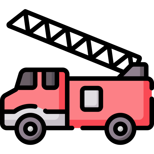 camión de bomberos Special Lineal color icono