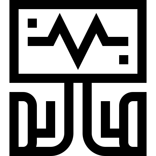 defibrillator Basic Straight Lineal icoon