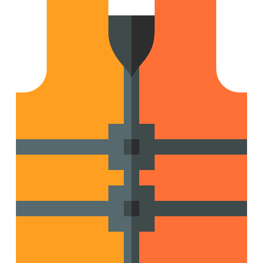 chaleco salvavidas Basic Straight Flat icono