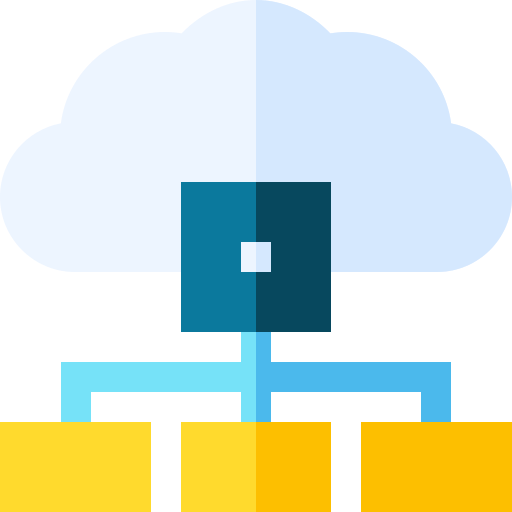 cloud computing Basic Straight Flat icon