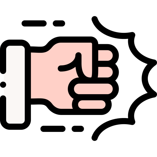 Fist Detailed Rounded Lineal color icon