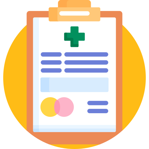 Medical report Detailed Flat Circular Flat icon