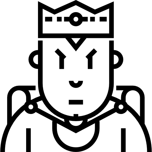 król Detailed Straight Lineal ikona