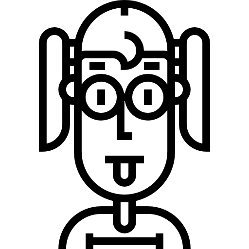 nerd Detailed Straight Lineal ikona