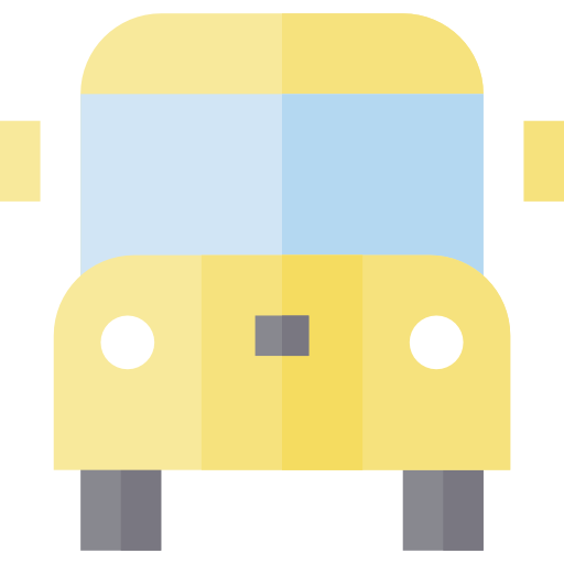 School bus Basic Straight Flat icon