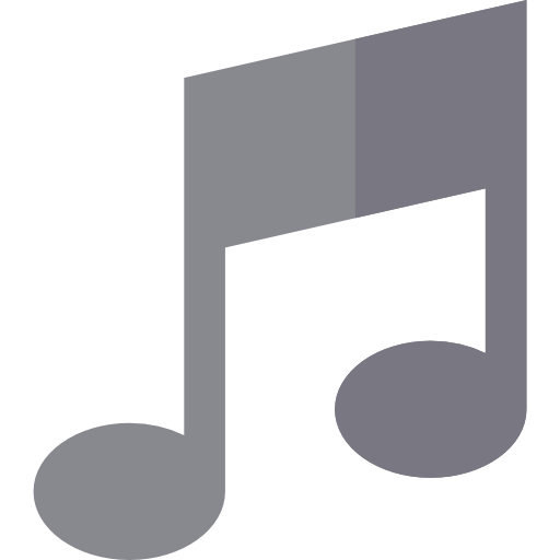 Musical note Basic Straight Flat icon