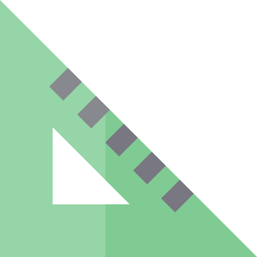 三角定規 Basic Straight Flat icon