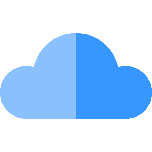 cloud computing Basic Straight Flat Icône