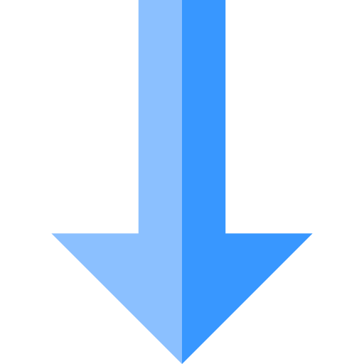 아래쪽 화살표 Basic Straight Flat icon