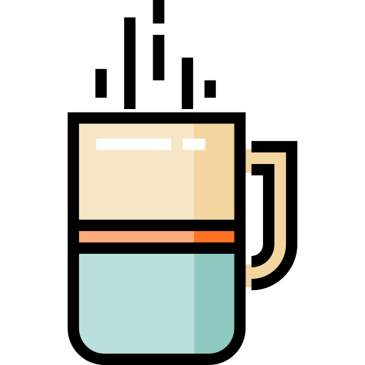 heißer kaffee Detailed Straight Lineal color icon