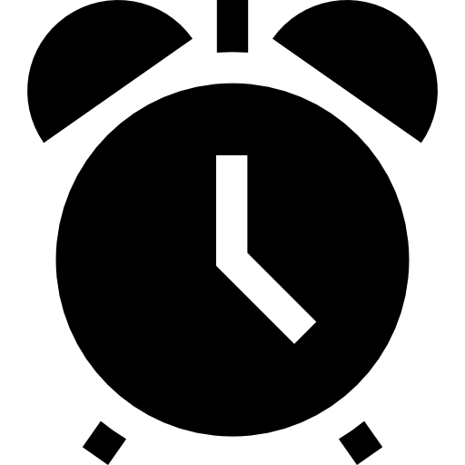 Alarm clock Basic Straight Filled icon