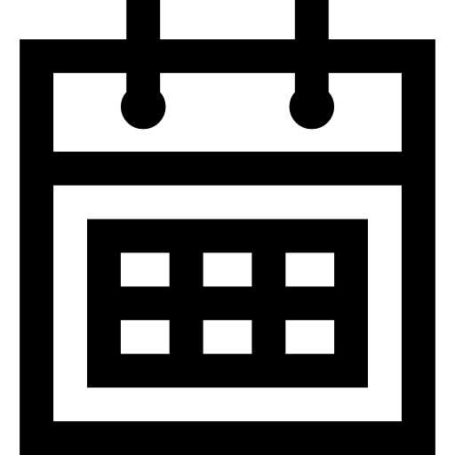 kalender Basic Straight Lineal icoon