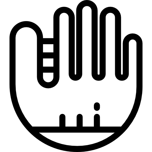 guante de béisbol Detailed Rounded Lineal icono