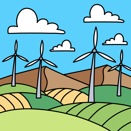turbinas Hand Drawn Color icono