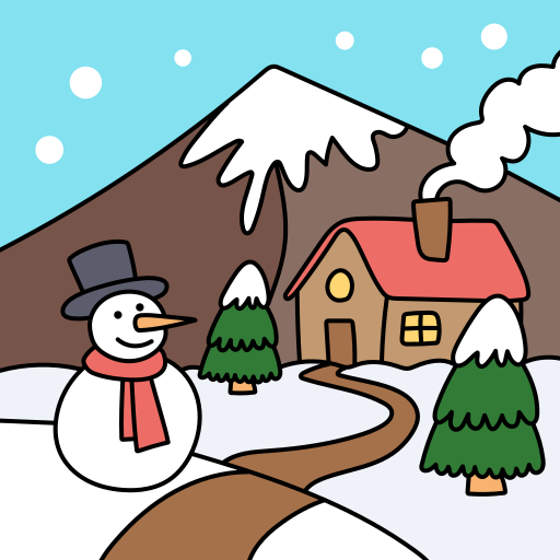 Winter Hand Drawn Color icon