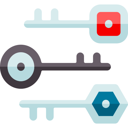 Keys Basic Rounded Flat icon