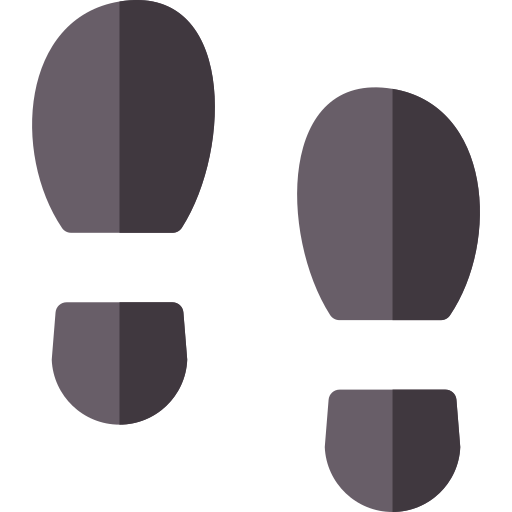 Footprint Basic Rounded Flat icon