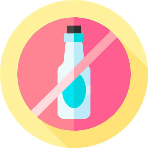kein alkohol Flat Circular Flat icon