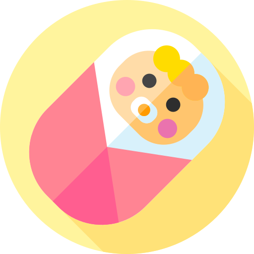 여자 아기 Flat Circular Flat icon