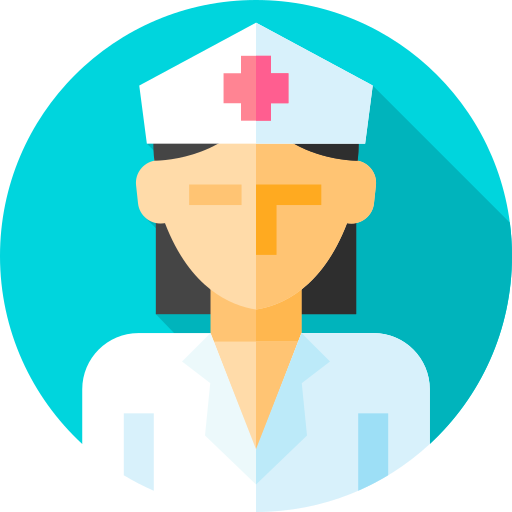 krankenschwester Flat Circular Flat icon
