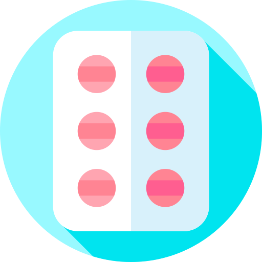 pillole contraccettive Flat Circular Flat icona