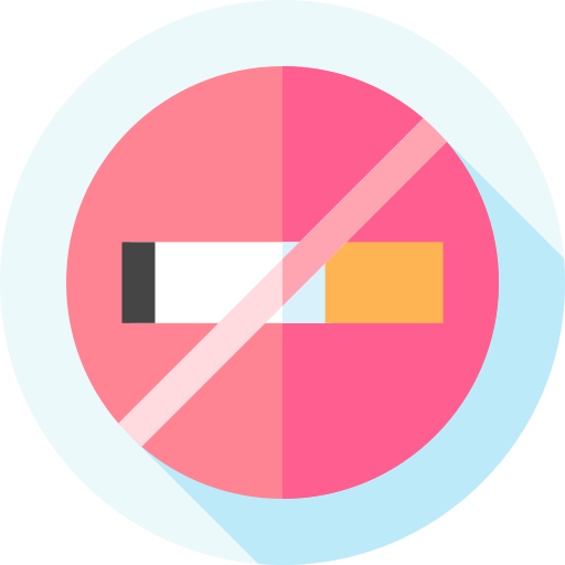zakaz palenia Flat Circular Flat ikona