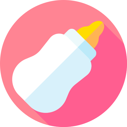 Baby bottle Flat Circular Flat icon