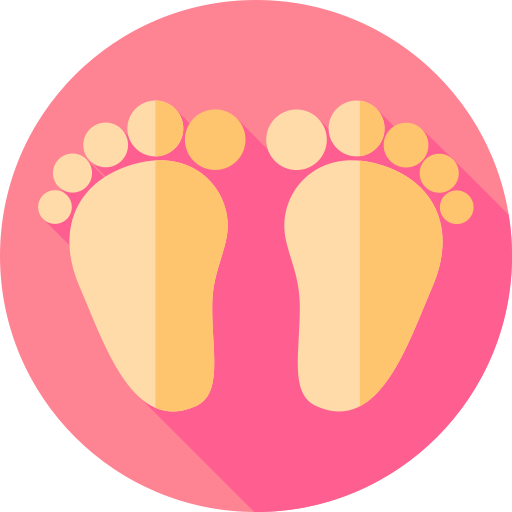 Baby feet Flat Circular Flat icon