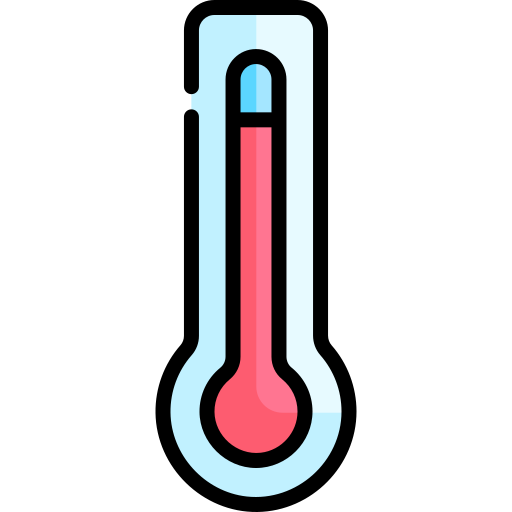 termometro Kawaii Lineal color icona