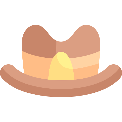 sombrero de explorador Kawaii Flat icono