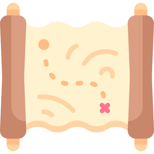 kaart Kawaii Flat icoon