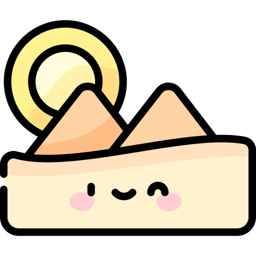 Pyramid Kawaii Lineal color icon