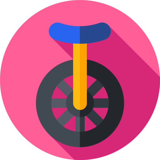 monociclo Flat Circular Flat icono
