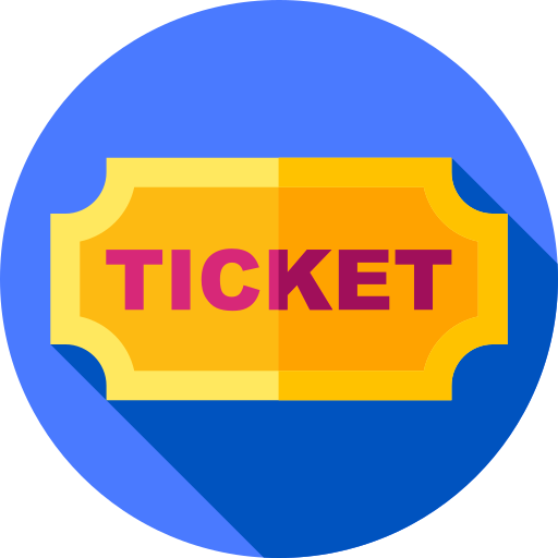Ticket Flat Circular Flat icon