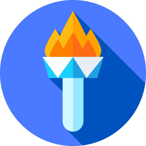 Torch Flat Circular Flat icon