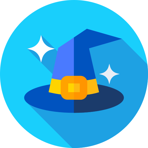 Witch hat Flat Circular Flat icon