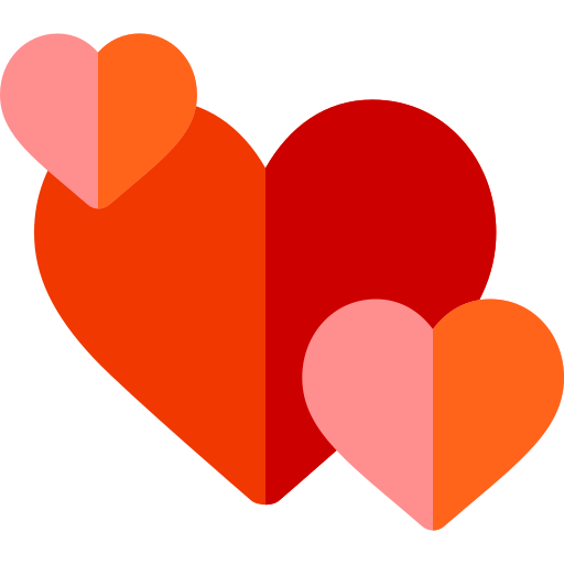 Hearts Basic Rounded Flat icon